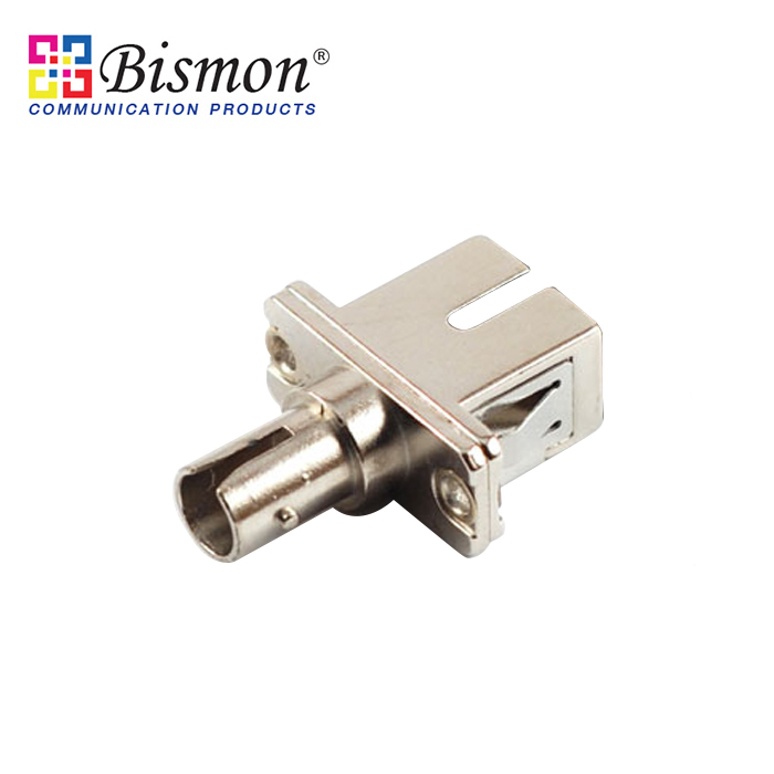 SC-ST-Adaptor-MM-Metal-Housing-Phos-Bronze-Simplex-Flanged-Type